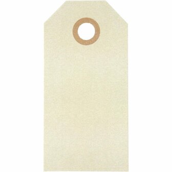 Cadeaulabels, cr&egrave;me, afm 4x8 cm, 250 gr, 1000 stuk/ 1 doos