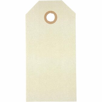 Cadeaulabels - Cr&egrave;me Kaartjes - Labels Voor Kado&#039;s - Karton Labels - DIY Verpakkingsdecoratie - Geschenklabels - Formaat 5x10 cm - Gewicht 250 gr - Set van 20