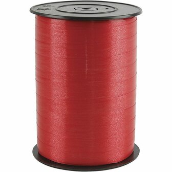 Cadeaulint - Rood Lint - Glimmend - Geschenkverpakkingslint - Striklint - Krullint - Sierlint - Inpaklint - Cadeaudecoratie - Breedte: 10 mm - Lengte: 250 mtr