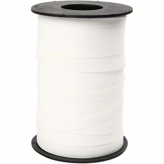 Cadeaulint - Wit Cadeaulint - Matt Witte Lint - 10mm Lint - Verpakking Lint - Decoratief Cadeaulint - Luxe Lint Voor Geschenken - Hobby Lint - Witte Lint Voor Decoratie - 250 Meter Lint