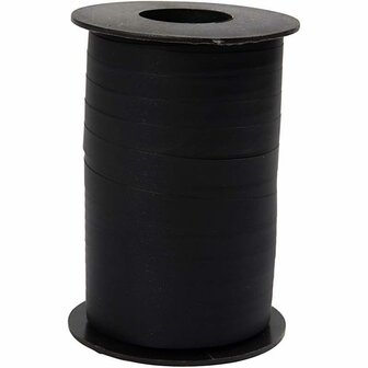Cadeaulint - Zwart Luxe Geschenklint - Stevig &amp; Mat Afgewerkt - Voor Professionele Cadeauverpakking &amp; DIY Knutselprojecten - Perfect Voor Bloemen &amp; Inpakken - Breedte: 10 mm - 250 m - 1 Rol