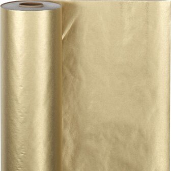 Cadeaupapier - Inpakpapier - Goud - Geschenkpapier - Verpakkingspapier - Cadeau Verpakking - Papier Voor Cadeaus Inpakken - Breedte 50 cm - Lengte: 100 mtr