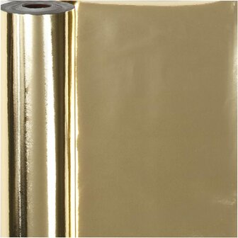 Cadeaupapier, goud, B: 50 cm, 65 gr, 100 m/ 1 rol