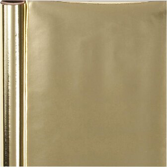 Cadeaupapier, goud, B: 50 cm, 65 gr, 4 m/ 1 rol