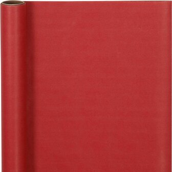 Cadeaupapier Rood - Inpakpapier Feestdagen - Luxe Geschenkpapier - Kerst Cadeaupapier - Decoratief Cadeaupapier - Eco Vriendelijk Papier - Luxe Inpakpapier - B 50 cm - 60 gr - 5 m - 1 Rol