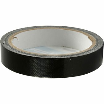 Canvas tape, zwart, B: 19 mm, 25 m/ 1 rol