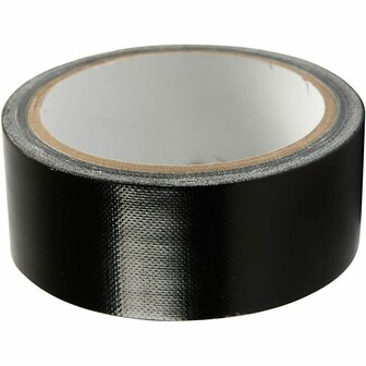 Canvas tape, zwart, B: 38 mm, 25 m/ 1 rol