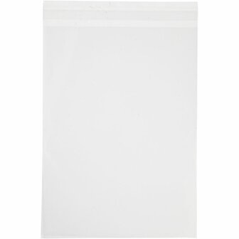 Cellofaan zakjes - Opbergzakjes - Cadeauzakjes - Zelfklevende Sluitstrip - Transparant - 16,8x23cm - 30 Micron - 50 stuks