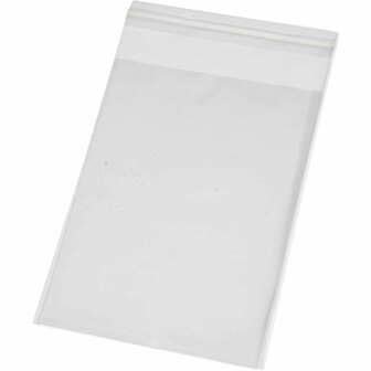 Cellofaan zakjes - Opbergzakjes - Cadeauzakjes - Zelfklevende Sluitstrip - Transparant - Rechthoek - 12,9x9,7cm - 25 Micron - 20 stuks