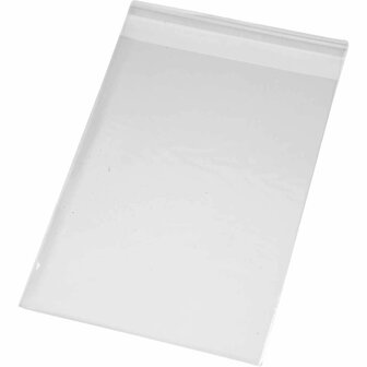 Cellofaan zakjes - Opbergzakjes - Cadeauzakjes - Zelfklevende Sluitstrip - Transparant - Rechthoek - 17,3x12,3cm - 25 Micron - 20 stuks