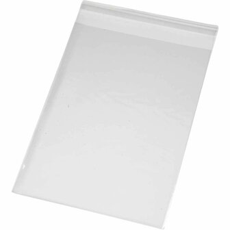 Cellofaan zakjes - Opbergzakjes - Cadeauzakjes - Zelfklevende Sluitstrip - Transparant - Rechthoek - 17,3  x 12,3 cm - 25 Micron - 200 stuks