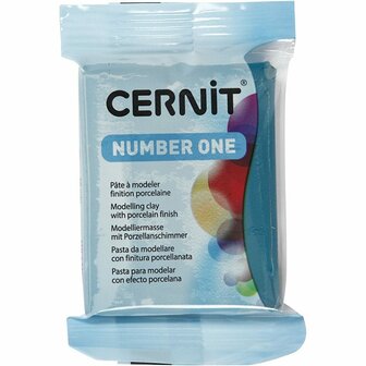 Cernit Boetseerklei - Modellering Klei - Kneedbare Klei - Ovenhardende Klei - Zelfhardende Klei - Porseleinlook - Luchtdrogende Klei - Blauwe Klei - Duck Blue (230) - 56 Gram