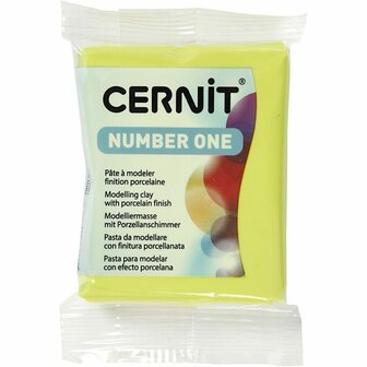 Cernit Boetseerklei - Modellering Klei - Kneedbare Klei - Ovenhardende Klei - Zelfhardende Klei - Porseleinlook - Luchtdrogende Klei - Lime Green Klei - Lime Green (640) - 56 Gram