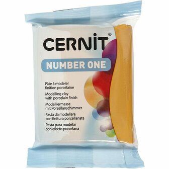Cernit Boetseerklei - Modellering Klei - Kneedbare Klei - Ovenhardende Klei - Zelfhardende Klei - Porseleinlook - Luchtdrogende Klei - Gele Klei - Yellow Ochre (746) - 56 Gram