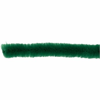 Chenille Draad - Pluche Draad - Pijpenragers - Metaal Draad - Fleecedraad - DIY Draad - Flexibel Decoratief Knutsel Draad - Buigzaam Draad - Donkergroen - Lengte: 30cm - Dikte: 15mm - 200 Stuks