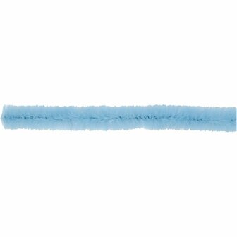 Chenille Draad - Pluche Draad - Pijpenragers - Metaal Draad - Fleecedraad - DIY Draad - Flexibel Decoratief Knutsel Draad - Buigzaam Draad - Lichtblauw - Lengte: 30cm - Dikte: 6mm - 50 Stuks