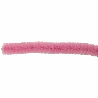 Chenilledraad - Pijpenragers - Roze - Nylon, Metaal - Lengte: 30 cm - Dikte: 15mm - Creotime - 15 stuks