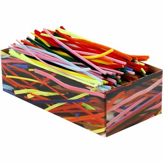 Chenille Draad - Pluche Draad - Pijpenragers - Metaal Draad - Fleecedraad - DIY Draad - Flexibel Decoratief Knutsel Draad - Buigzaam Draad - Multicolor - Lengte: 30cm - Dikte: 4-6-9mm - 700 Stuks