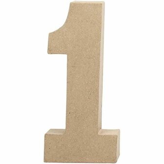 Cijfer 2 Papier-m&acirc;ch&eacute;  Hoogte 20,5 cm  DIY Decoratie Voor Kinderkamers  Makkelijk te Personaliseren Met Verf