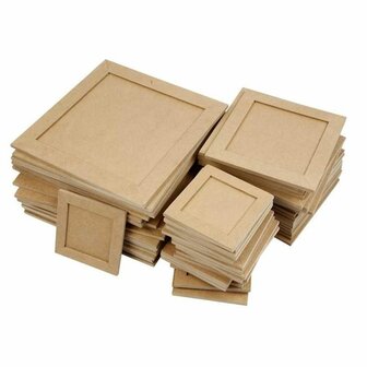 Collage Lijst - Set van 200 - Geschikt voor Diverse Collage Projecten - Stevig &amp; Duurzaam - Inhoud: 100x10x10 cm, 60x15x15 cm, 40x22x22 cm