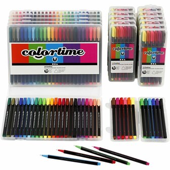 Colortime Fineliner , diverse kleuren, lijndikte 0,6-0,7 mm, 18 doos/ 1 doos