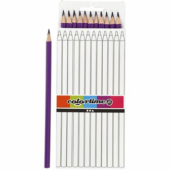 Kleurpotloden - Paarse Potloden - Kleurpotloden Kunst - School &amp; Hobby - Creatieve Tekenpotloden - Kleurpotloden Set - 12 Stuks
