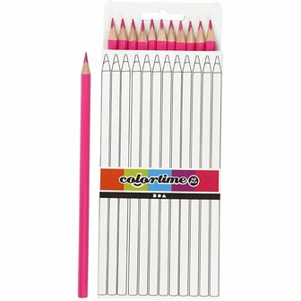 Kleurpotloden - Roze Potloden - Tekenpotloden - Kleurrijk Potloden - Creatief &amp; Hobby - Kleurpotloden Set - 12 Stuks