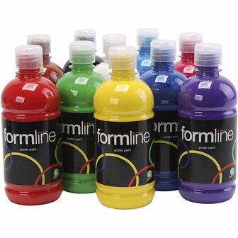 Cover Verf - Diverse Kleuren - Verf Op Waterbasis - Hobbyverf - Matte Verf - Verschillende Kleuren - 10x500ml