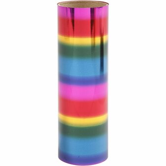 Deco Folie - Regenboogkleuren - Diverse Kleuren - 15,5cm x 0,02 mm x 50 m - 1 rol