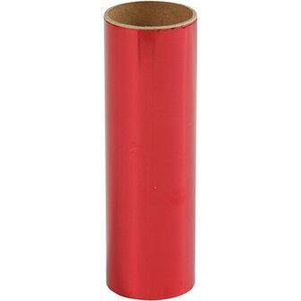 Deco folie, rood, B: 15,5 cm, dikte 0,02 mm, 50 cm/ 1 rol