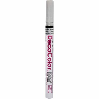 Deco Stift - Zilver Stift - Metallic Stift - Lijndikte 1,2mm - Hobby Marker - Zilveren Markers - DIY Kleurstift - Knutsel Stift - Metallic Tekenmateriaal - 1 Stuk