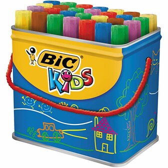 Jumbo Markers - Dikke Stiften - Kindvriendelijke Stiften - XXL Punt - Teken &amp; Kleuren - Waterbasis - BIC Kids - 30 Stuks