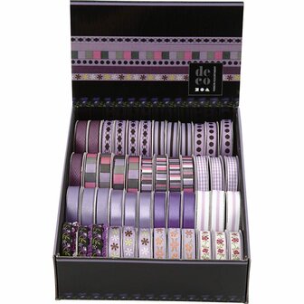 Decoratief Lint Paars - DIY Linten Set - Paars Decoratief Lint - Versiering Lint - 10 Mm - 48 Rollen