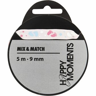 Decoratielint - Lint Roze - Grosgrain Lint - Pastelkleurig Lint - Geschenk Linten - Knutselmateriaal - Feestdecoratie - 1 Rol