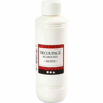 Decoupagelak, glossy, 250 ml/ 1 fles