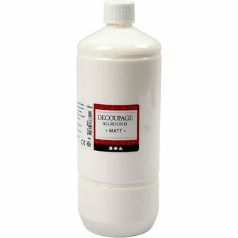 Decoupagelak, matt, 1000 ml/ 1 fles