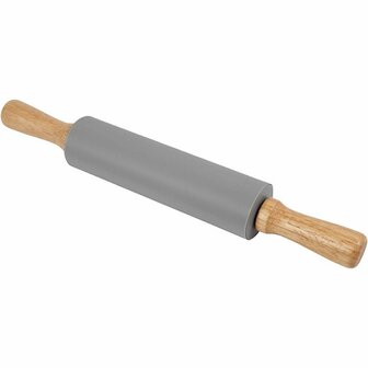Deegroller - Siliconen Deegroller - Bakgereedschap - Houten Handvat - Keukenhulpmiddel - Hobby &amp; Bakken - 1 Stuk