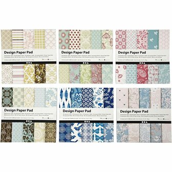 Design Papierblok - Multicolor Set - 15,2x15,2 cm - 120 grams - 300 Vellen - Creatief Papier voor Knutselen, Hobby &amp; Decoratie