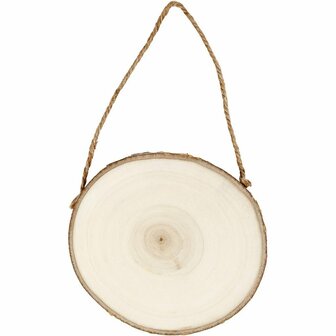 Deurschild Hout - DIY Deurschild - Houten Deurplaat - Ronde Deurhanger - 12-14 Cm - 1,5 Cm Dikte - 1 Stuk