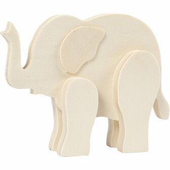 Dierfiguur, olifant, H: 12 cm, B: 16 cm, 1 stuk