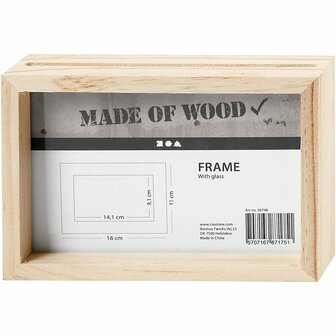 Dubbelzijdige Lijst - Dubbelzijdig Fotolijstje - DIY Decoratieve Lijst - Afmetingen 16x11 cm - Dikte 4 cm - 1 Stuk