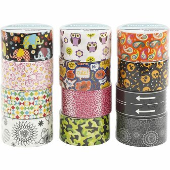 Duck Tape - Kleurrijke Plaktape - Duct Tape - Multi Kleuren Tape - DIY Reparaties - B 48 mm - 12x5 mtr
