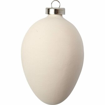 Terracotta Eieren - DIY Terracotta Eieren - Eieren met Ophangoog - 6 cm Hoog - Set van 12 Stuks