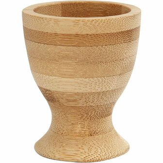 Eierdop - Houten Eierdopje - Keukendecoratie - DIY Ontbijt Accessoires - H 6 cm - D 4,8 cm - 1 Stuk