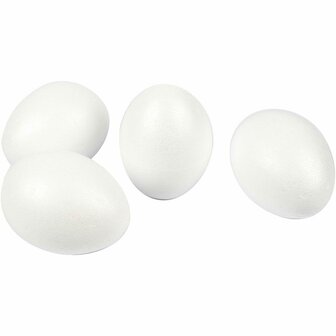 Eieren - Grote Witte DIY Paaseieren - Knutseldecoratie Voor Creatieve Projecten - Perfect Voor Pasen Decoraties - Hoogte 10 cm - Set van 25 stuks