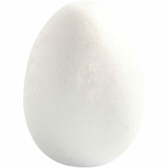 Eieren, wit, H: 8 cm, 5 stuk/ 1 doos