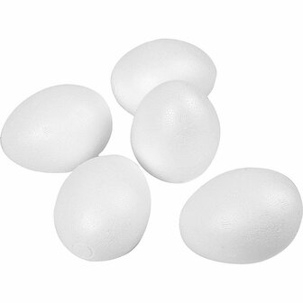 Eieren, wit, H: 8 cm, 50 stuk/ 1 doos