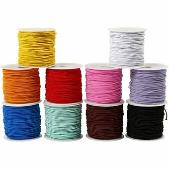 Elastisch Koord - Transparant Nylon Draad - Rekbaar Koord - DIY Koord - Elastisch Draad - Rekbaar Hobbydraad - Handwerk &amp; Sieraden Maken - Stretch Band - 1mm Dikte - 10x25m