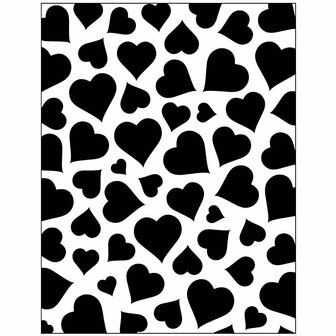 Embossingfolder Harten - DIY Embossing Sjabloon - Papierbewerking Voor Scrapbooking &amp; Knutselen - 3D Effect - Perfect Voor Kaarten &amp; DIY Decoratie - Harten Motief 11x14 cm - 1 Stuk
