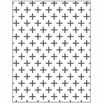 Embossing Folder , kruizen, afm 11x14 cm, dikte 2 mm, 1 stuk